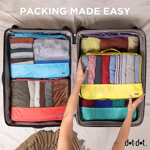 Large Packing Cubes for Travel - 5pc Packing Cubes for Suitcases - Lightweight Luggage Organizer Bags