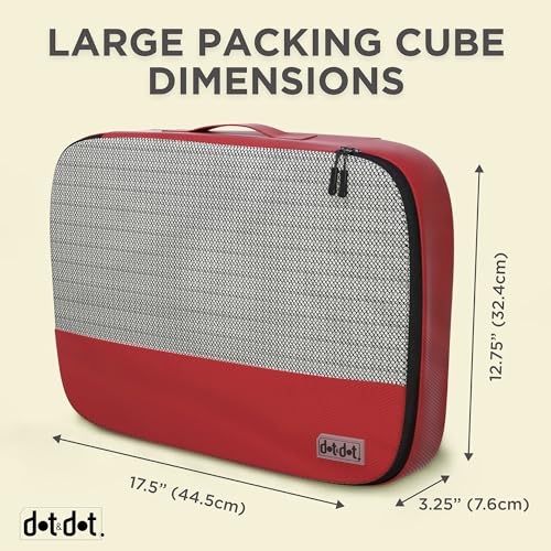 Large Packing Cubes for Travel - 5pc Packing Cubes for Suitcases - Lightweight Luggage Organizer Bags