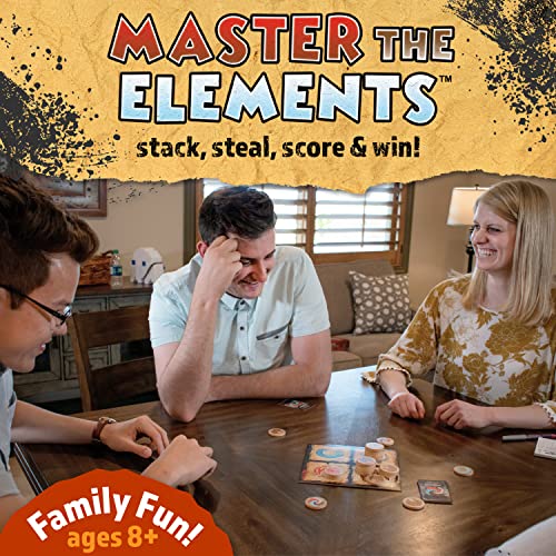 Master The Elements Novelty Board Game of Strategy and Chance - Perfect Family Friendly Game for Adults, Teens & Kids Ages 8 Years and Older, 2 to 6 Players Compete to Outwit Their Opponents