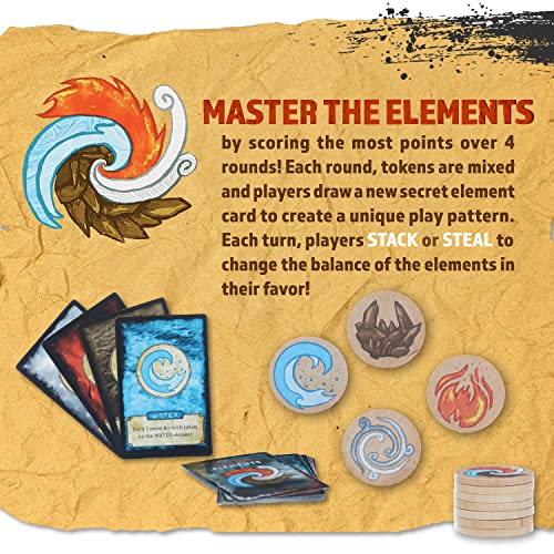 Master The Elements Novelty Board Game of Strategy and Chance - Perfect Family Friendly Game for Adults, Teens & Kids Ages 8 Years and Older, 2 to 6 Players Compete to Outwit Their Opponents