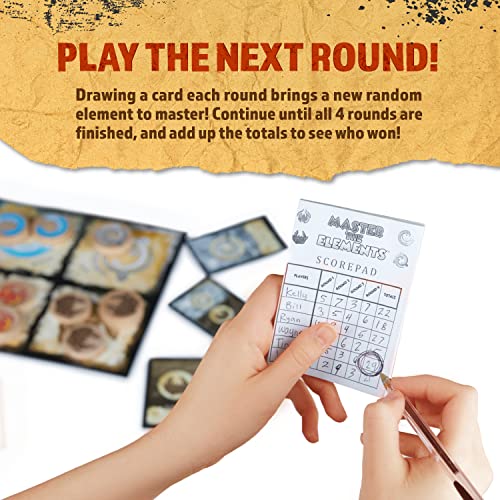 Master The Elements Novelty Board Game of Strategy and Chance - Perfect Family Friendly Game for Adults, Teens & Kids Ages 8 Years and Older, 2 to 6 Players Compete to Outwit Their Opponents