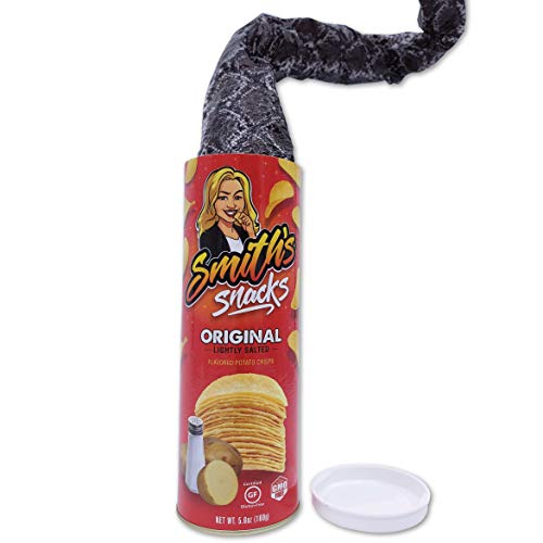 Laughing Smith Snake in a Can Prank - Smith's Snacks Potato Chip - Hilarious Gag Can Pranks for Ages 14 Above - Snake Can Surprise! - Silly Gifts, Scary, Gag Gifts, Gags & Practical Joke