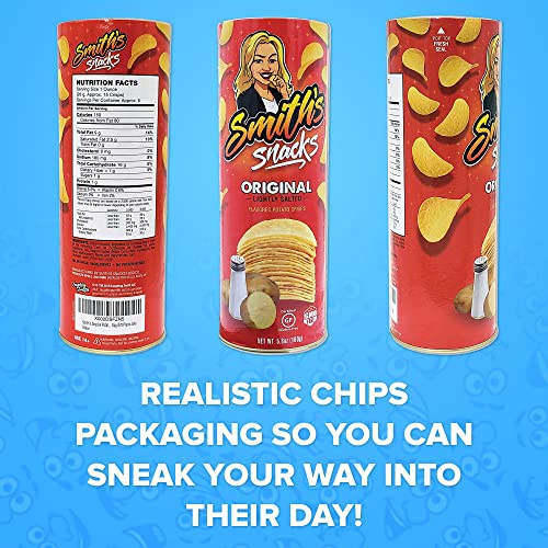 Laughing Smith Snake in a Can Prank - Smith's Snacks Potato Chip - Hilarious Gag Can Pranks for Ages 14 Above - Snake Can Surprise! - Silly Gifts, Scary, Gag Gifts, Gags & Practical Joke