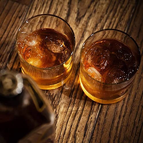 Farielyn-X Whiskey Glasses-Premium 11 OZ Scotch Glasses Set of 6 /Old Fashioned Whiskey Glasses/Great Gift for Scotch Lovers/Style Glassware for Bourbon/Rum glasses/Bar Tumbler Whiskey Glasses, Clear