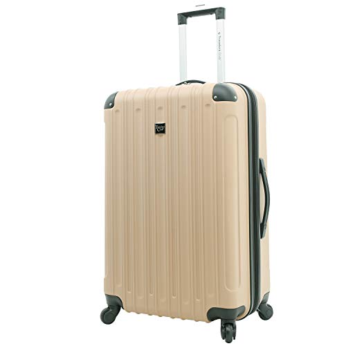 Travelers Club Midtown Hardside Luggage Travel, Tan, 4-Piece Set