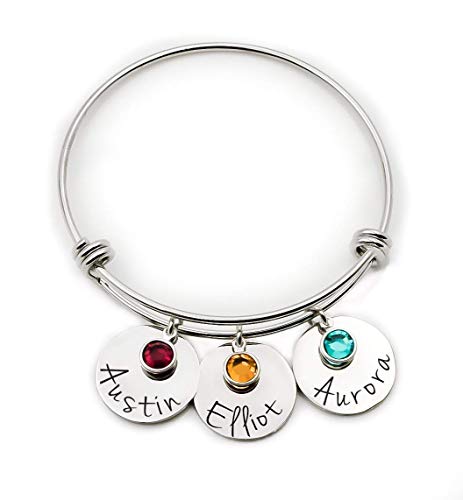 Personalized Mother's bracelet with kids names mothers day gift for mom