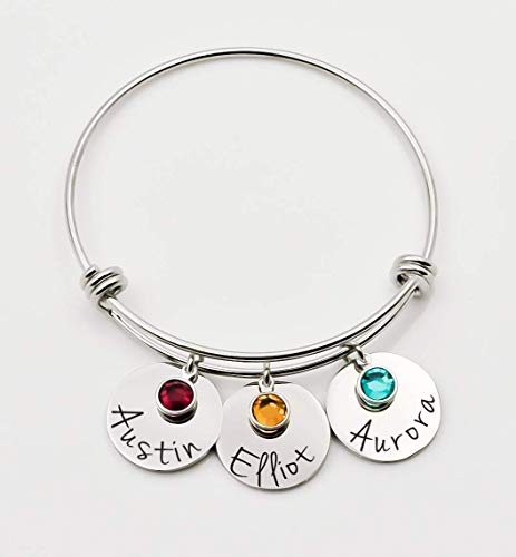 Personalized Mother's bracelet with kids names mothers day gift for mom