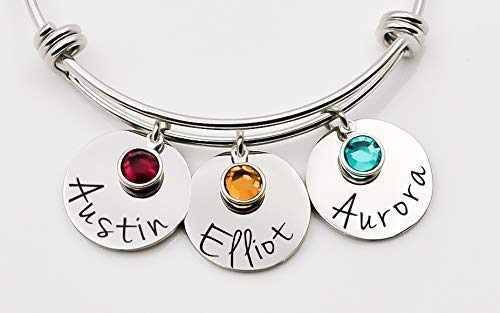 Personalized Mother's bracelet with kids names mothers day gift for mom