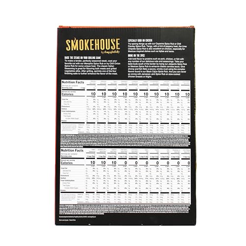 Smokehouse by Thoughtfully Ultimate Grilling Spice Set, Grill Seasoning Gift Set Flavors Include Chili Garlic, Rosemary and Herb, Lime Chipotle, Cajun Seasoning and More, Pack of 20