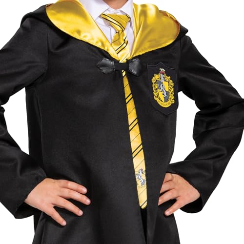 Harry Potter Hufflepuff Robe, Official Wizarding World Costume Robes, Classic Kids Size Dress Up Accessory, Child Size Large (10-12)