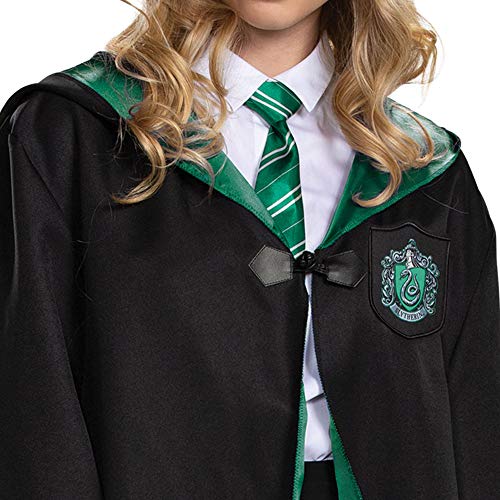 Disguise unisex adult Slytherin Costume Outerwear, Black & Green, XL 42-46 US