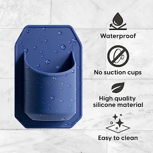 30 Watt Navy Sudski Silicone Beer Holder for The Shower, Patented Technology, Portable Shower Drink Cup Holder for Beer Cans and Beverages, Fun, Multifunctional