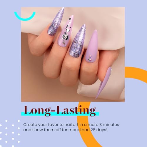 Beetles Purple Gel Nail Polish Set, 6 Colors Gel Polish Purple Glitter Summer Pastel Pink Nail Polish Soak Off U v LED Gel Nail Kit Diy Nail Art Manicure at Home Gift for Women, 2024 New Trend