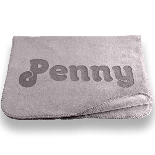 Custom Catch Personalized Dog Blanket - Gray or Beige - Small