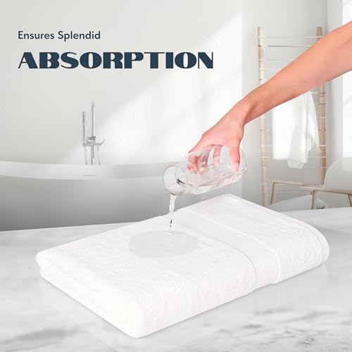 Luxury Bath Sheets Towels for Adults Extra Large | Highly Absorbent Hotel Collection | 35x70 Inch | 2 Pack (White)