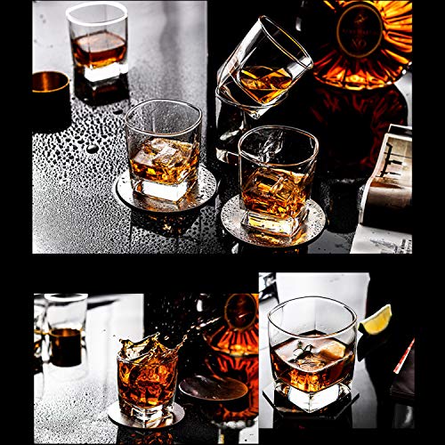 QAPPDA Heavy Base Whiskey Glasses, 8 oz Set of 12, Premium Quality Glass, Classic Design, Ideal for Whiskey, Vodka, Tequila, Cocktails, Great Gift Set