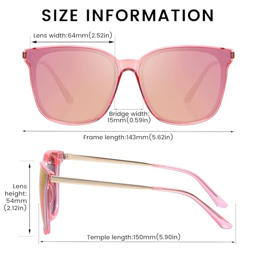 DUCO Retro Round Sunglasses for Women Vintage Polarized Woman Shades Lightweight PC Frame UV400 Protection Sun Glasses W016