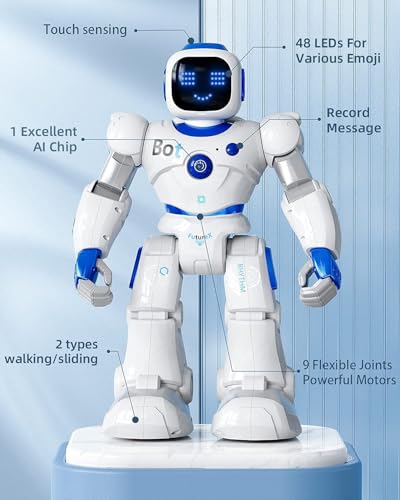 Ruko 1088 Smart Robots for Kids, Large Programmable Interactive RC Robot with Voice Control, APP Control, Present for 4 5 6 7 8 9 Years Old Kids Boys and Girls