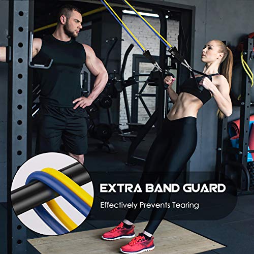 VEICK Resistance Bands, Exercise Bands, Workout Bands, Resistance Bands for Working Out with Handles for Men and Women, Exercising Bands for Strength Training Equipment at Home