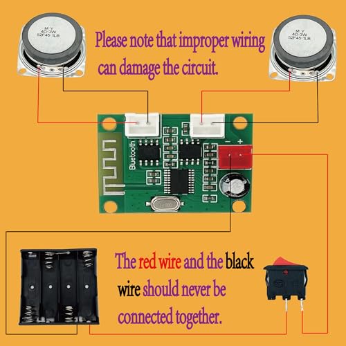 DIY Bluetooth Speaker Box Kit Electronic Sound Amplifier - Build Your Own Portable Wood Case Bluetooth Speaker Sound - Science Experiment and STEM Learning for Kids, Teens and Adults