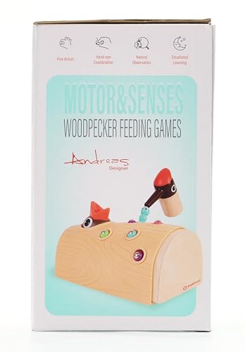 TOP BRIGHT Montessori Toys for 2 Year Old Girl and Boy, Fine Motor Skills Toddler Toys Age 2-4, Woodpecker Worm Toy Magnetic Bird Feeding Game