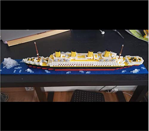 Titanic Ship Model Building Block Set, 3D Puzzle Sets DIY Educational Toys, Bricks Toy-with 1860Pcs Micro Mini Blocks, Ideal Gift for Kids & Adults