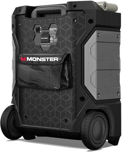 Monster Rockin’ Roller 270 Indoor/Outdoor Portable Bluetooth Speaker | Up to 200W of 270 Degree Sound & Up to 100 Hours of Playtime