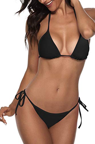 Women Two Piece Swimsuit Sexy Swimwear Halter String Triangle Bikini Sets