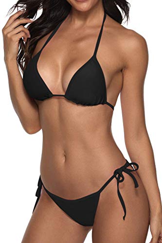 Women Two Piece Swimsuit Sexy Swimwear Halter String Triangle Bikini Sets