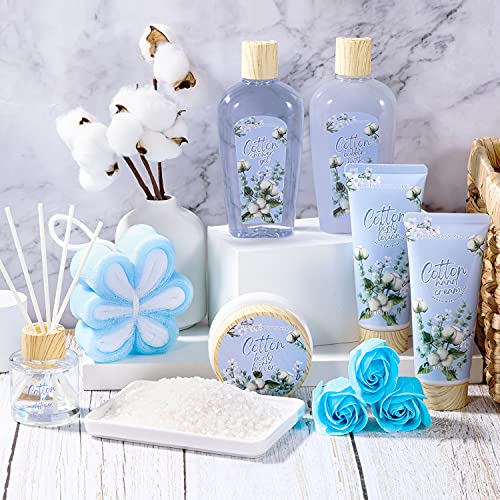 Spa Gift Baskets for Women, Gifts Bag for Women, 11pcs Spa Gift Sets with Shower Gel, Body Lotion, Reed Diffuser, Relaxing Gift for Women, Mothers Day Gifts for Mom