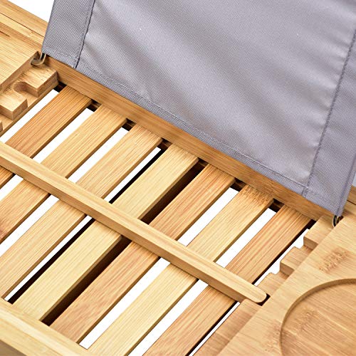 Sen Yi Bao Luxury Bathtub Caddy Tray，Bamboo Bathtub Tray Caddy - Wood Bath Tray Expandable，Can be Placed Book and Integrated Tablet Smartphone and Wine Holder - Gift Idea for Loved Ones