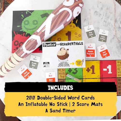 Poetry for Neanderthals by Exploding Kittens LLC - Family Card Game for Adults, Teens & Kids , White