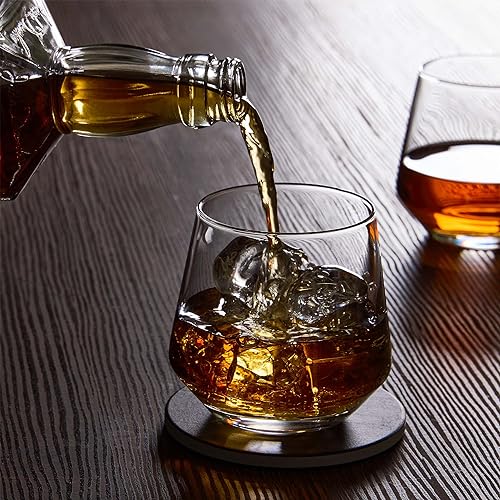 JBHO Premium Whiskey Glasses for Men- Set of 6-12 Oz Scotch Glasses - Old Fashioned Non-Lead Crystal Glass - Gift-Box Idea for Scotch Lovers/Glassware for Bourbon/Rum glasses/Bar Cocktail Glasses