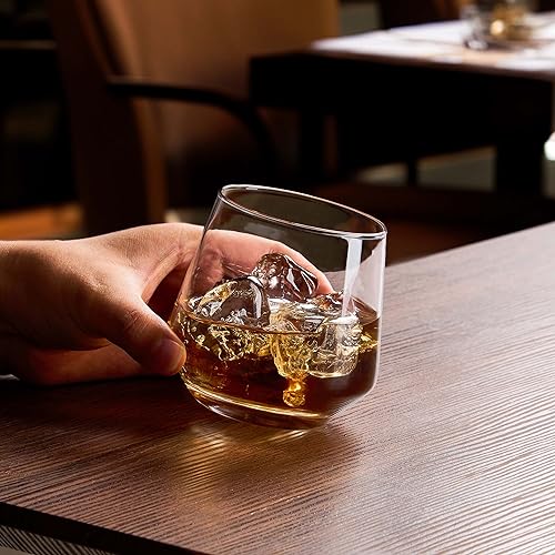 JBHO Premium Whiskey Glasses for Men- Set of 6-12 Oz Scotch Glasses - Old Fashioned Non-Lead Crystal Glass - Gift-Box Idea for Scotch Lovers/Glassware for Bourbon/Rum glasses/Bar Cocktail Glasses