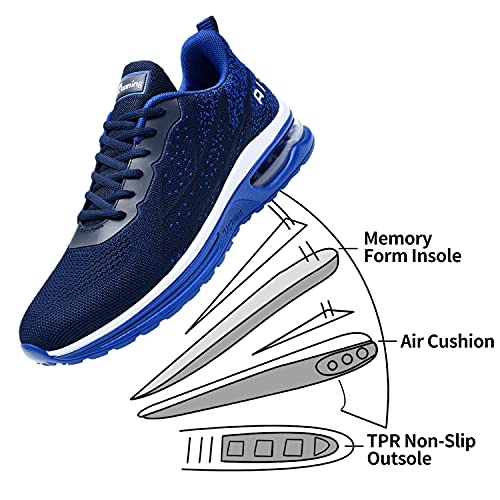 Autper Mens Air Athletic Running Tennis Shoes Lightweight Sport Gym Jogging Walking Sneakers US 6.5-US12.5