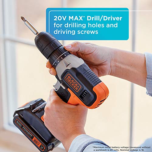 beyond by BLACK+DECKER Home Tool Kit with 20V MAX Drill/Driver, 83-Piece (BDPK70284C1AEV), BDPK70284C1AEV