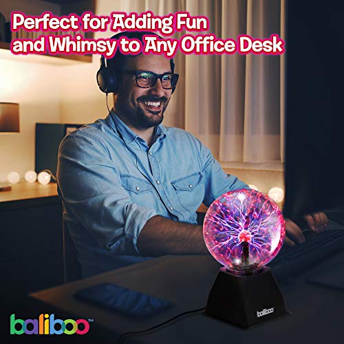 BALIBOO Plasma Ball Light, 6 Inches, Touch and Sound Activated Lightning Globe, Magical, Interactive, Mood Setting, Fun and Science Lamp, Prop for Parties, Gift for Kids and Adults