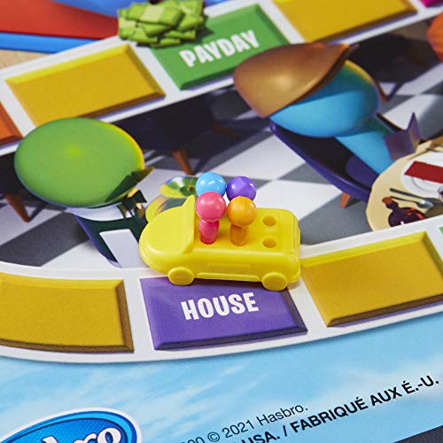 Hasbro Gaming The Game of Life Game, Family Board Game for 2-4 Players, Indoor Game for Kids Ages 8 and Up, Pegs Come in 6 Colors