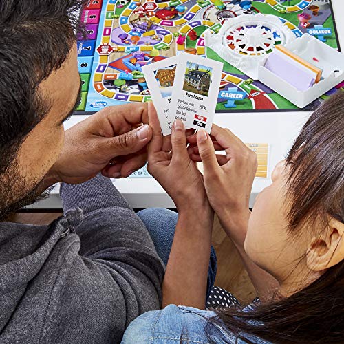 Hasbro Gaming The Game of Life Game, Family Board Game for 2-4 Players, Indoor Game for Kids Ages 8 and Up, Pegs Come in 6 Colors