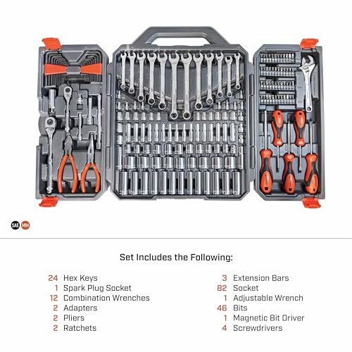 Crescent 180 Piece Professional Tool Set in Tool Storage Case - CTK180