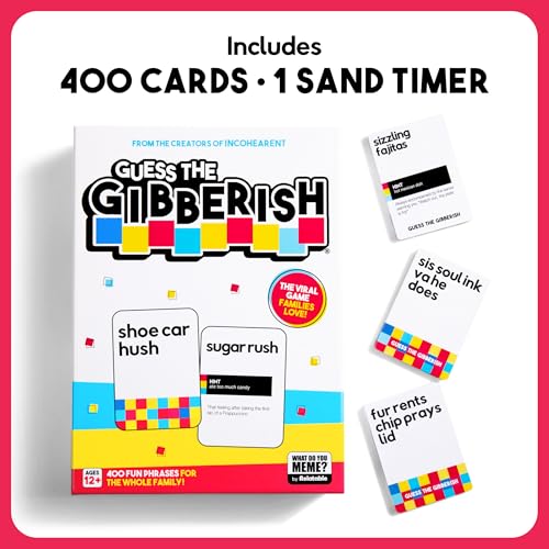 WHAT DO YOU MEME? Incohearent Family Edition - The Family Game Where You Compete to Guess The Gibberish - Family Card Games for Kids and Adults, Easter Family Games