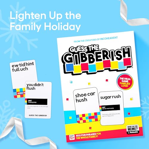 WHAT DO YOU MEME? Incohearent Family Edition - The Family Game Where You Compete to Guess The Gibberish - Family Card Games for Kids and Adults, Easter Family Games