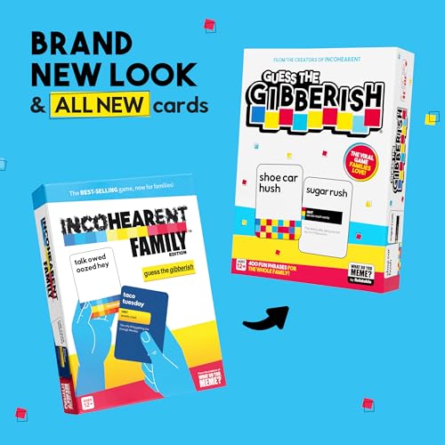 WHAT DO YOU MEME? Incohearent Family Edition - The Family Game Where You Compete to Guess The Gibberish - Family Card Games for Kids and Adults, Easter Family Games