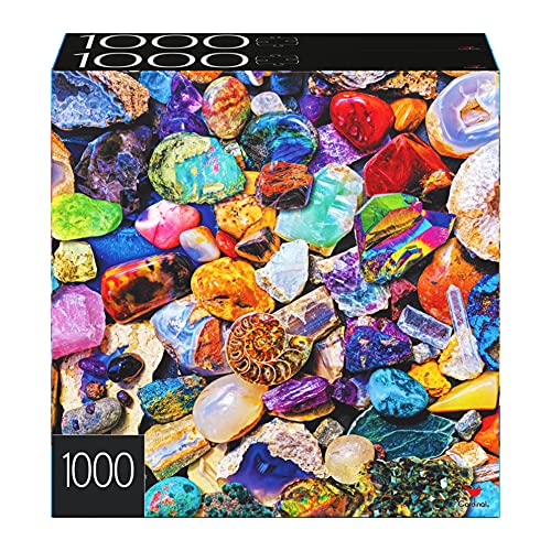 2-Pack of 1000-Piece Jigsaw Puzzles, Succulents & Rocks and Minerals | Puzzles for Adults and Kids Ages 8+, Amazon Exclusive