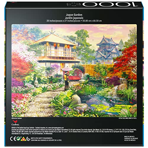 2-Pack of 1000-Piece Jigsaw Puzzles, Amalfi Coast & Japan Garden | Puzzles for Adults and Kids Ages 8+, Amazon Exclusive