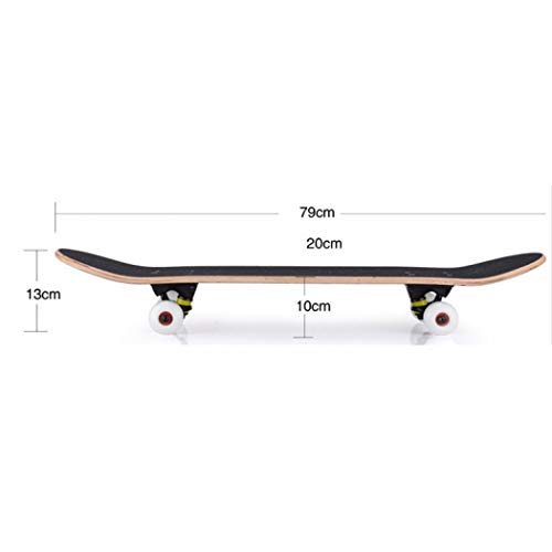 Complete Skateboards for Beginners Pro 31 inches Complete Skateboards for Teens Beginners Girls Boys Kids Adults, Maple Wood Skateboard