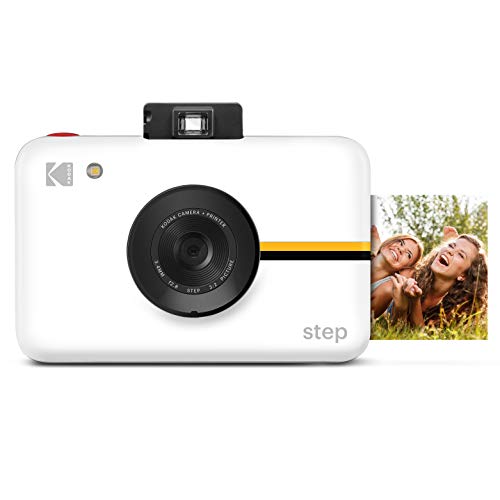 Kodak Step Camera Instant Camera with 10MP Image Sensor, ZINK Zero Ink Technology, Classic Viewfinder, Selfie Mode, Auto Timer, Built-in Flash & 6 Picture Modes | White.