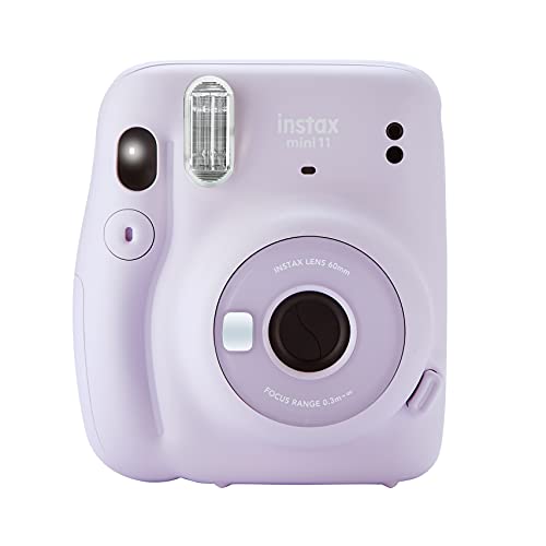 Fujifilm Instax Mini 11 Instant Camera with Case, 60 Fuji Films, Decoration Stickers, Frames, Photo Album and More Accessory kit (Charcoal Grey)… (Lilac Purple)