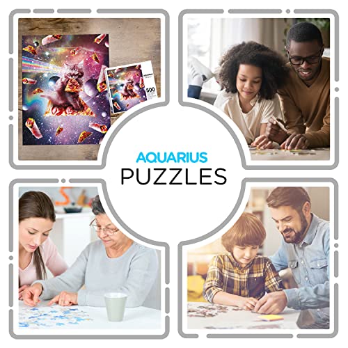 AQUARIUS Random Galaxy Cat Pizza Puzzle (500 Piece Jigsaw Puzzle) - Officially Licensed Random Galaxy Merchandise & Collectibles - Glare Free - Precision Fit - Virtually No Puzzle Dust - 16x20 Inches