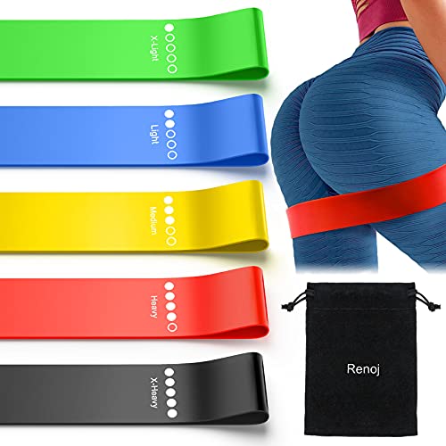 Resistance Bands, Exercise Workout Bands for Women and Men, 5 Set of Stretch Bands for Booty Legs